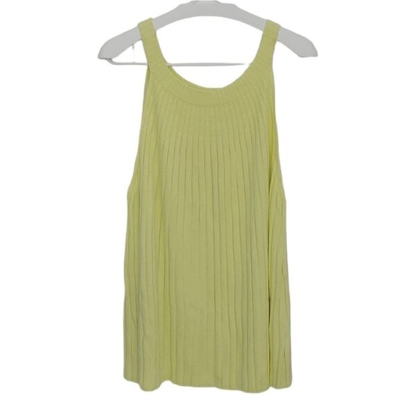 NWOT ANTHROPOLOGY yellow ribbed knit tank top - Picture 2 of 13